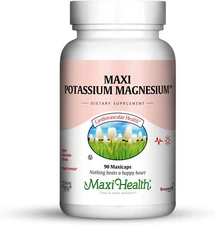 Potassium Magnesium - Energy Support - Heart & Muscle Formula - 90 Capsules - Ko