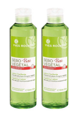Yves Rocher Sebo Pure Vegetal Clarifying Lotion Set of 2 - 150 ml./5 fl.oz.