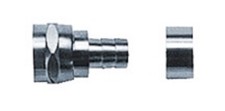 5 PACK - CES - 'F' MALE CRIMP-ON COAXIAL VIDEO/ANTENNA CONNS. RG56  38-7002-5PK