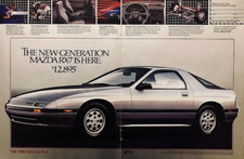 1986 MAZDA RX-7 COUPE&mdash;VINTAGE ORIGINAL MAGAZINE PRINT AD (4 PAGES/PANELS)