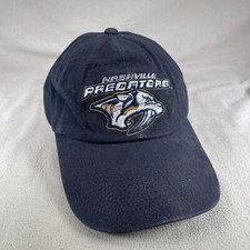 Nashville Predators Hat Men OS Blue Strapback Cap Bullet Line NHL Hockey