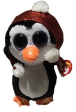 TY Christmas Beanie Boos Gale The Holiday Penguin 6” Plush NEW