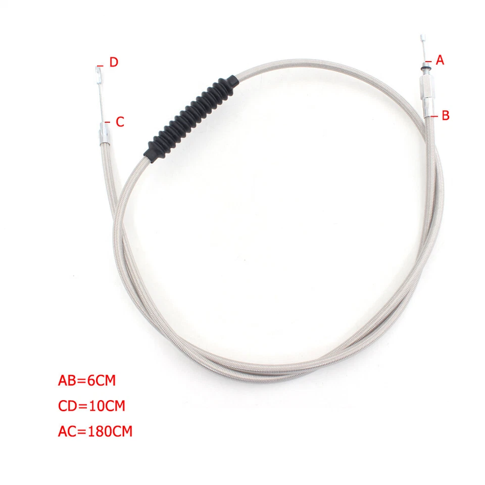 Long 71" Steel Clutch Cable For Harley Sportster 1200 Custom XL1200C 2011-2015 Foto 2 de 4