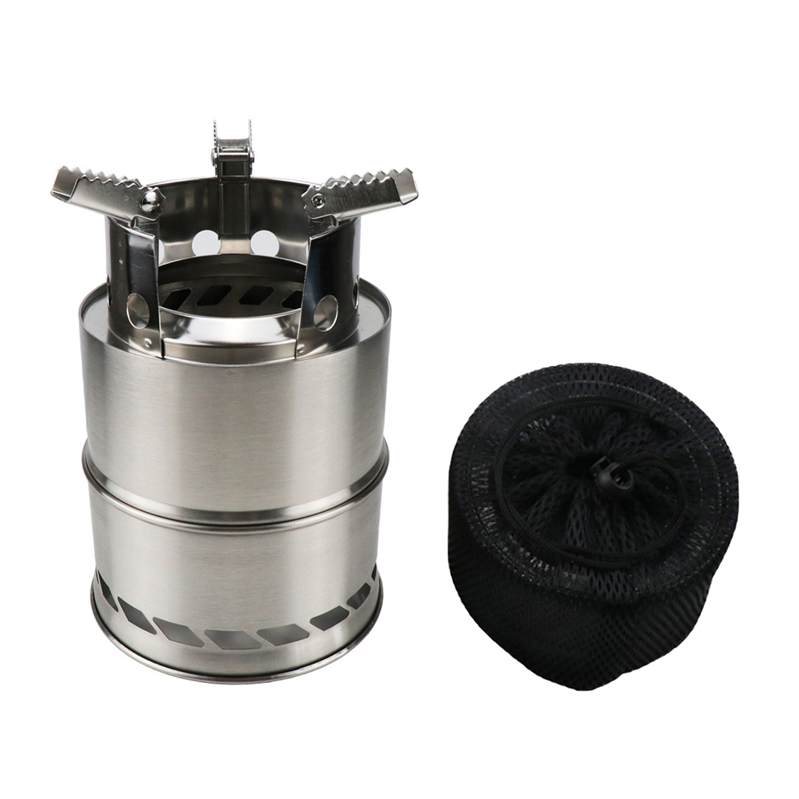Wood Cooking Stove Corrosion Resistant Durable Camping Garden Folding