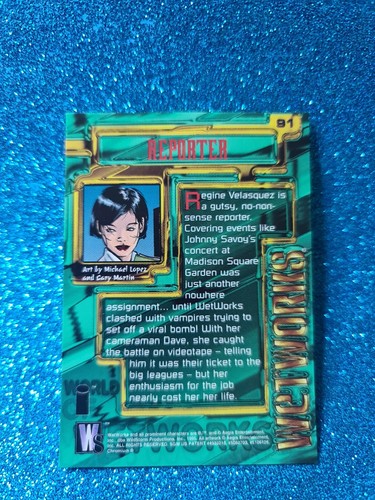 WETWORKS🏆1995 Chromium REPORTER #91 Trading Card🏆FREE POST - Picture 2 of 2