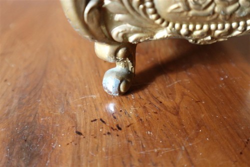 ancien grand coffret a bijoux en regule - Picture 7 of 12