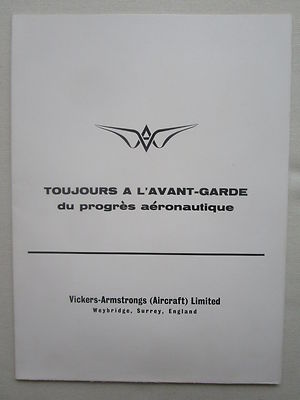 1959 POSTER VICKERS ARMSTRONG AIRCRAFT VISCOUNT VALIANT SCIMITAR VANGUARD VIKING