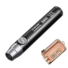Combo: Nitecore GEM10UV Flashlight -3W 365nm UV-A LED w/Tini Copper Keychain Lig