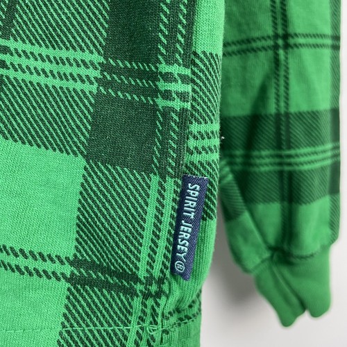 Spirit Jersey Boston Massachusetts Shirt Mens Medium Candy Cane Tartan Plaid - Picture 8 of 11