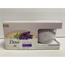 Dove Milk Swirls Bath Bombs Lavender Honey Macaron Sulfate Free 2 x 2.8 Oz