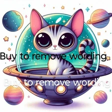 Digital Art AI Art Alien Cat