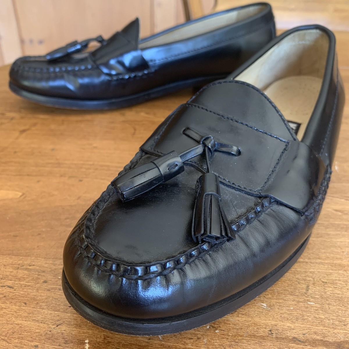 Kirkland Signature American Vintage All Leather Shoes Black Men\'s Loafers Sz 8 D Kirkland Signature Loafer Casual Shoes for Men for sale - eBay main image 3