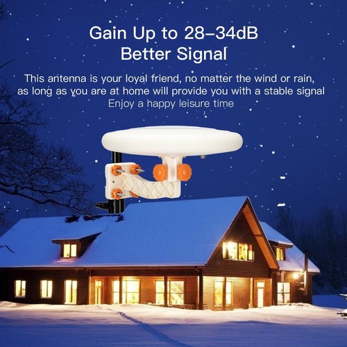360° Omni-directional Outdoor TV Antenna RV Marine Gain Booster Digital UHF VHF - Picture 8 of 12