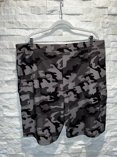 EUC Men's AMERICAN EAGLE Swimsuit Bathing Suit Gray Camoflauge No Lining Sz XXL - Picture 2 of 5