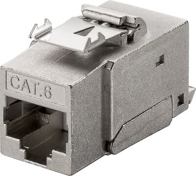 CAT6a KeyStone Jack Modul RJ45 STP 250MHz SNAP-IN geschirmt Zink Druckgehäuse