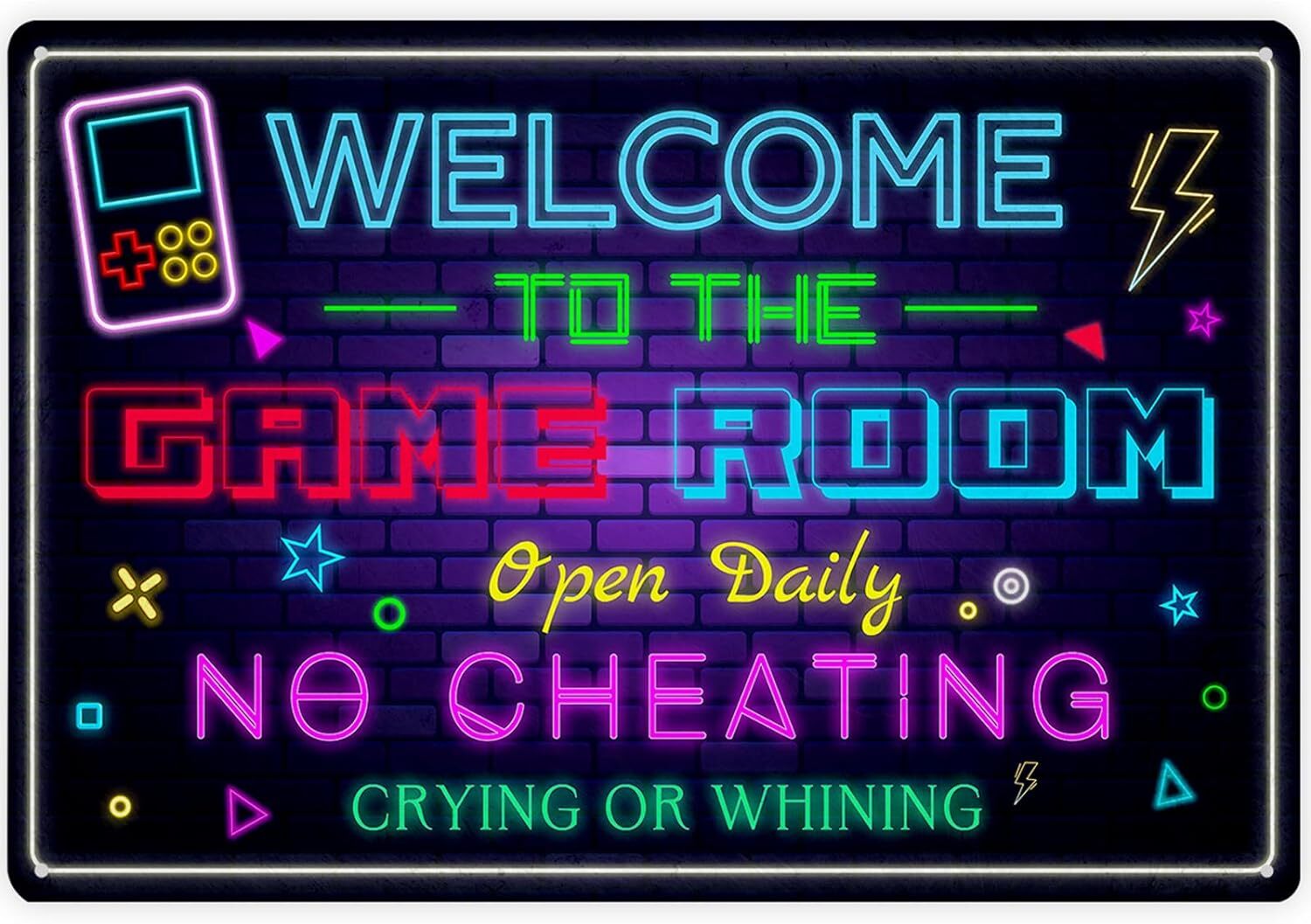 Gaming Metal Sign, Gaming Room Tin Sign, Retro Wall Decor Gamer Wall ...