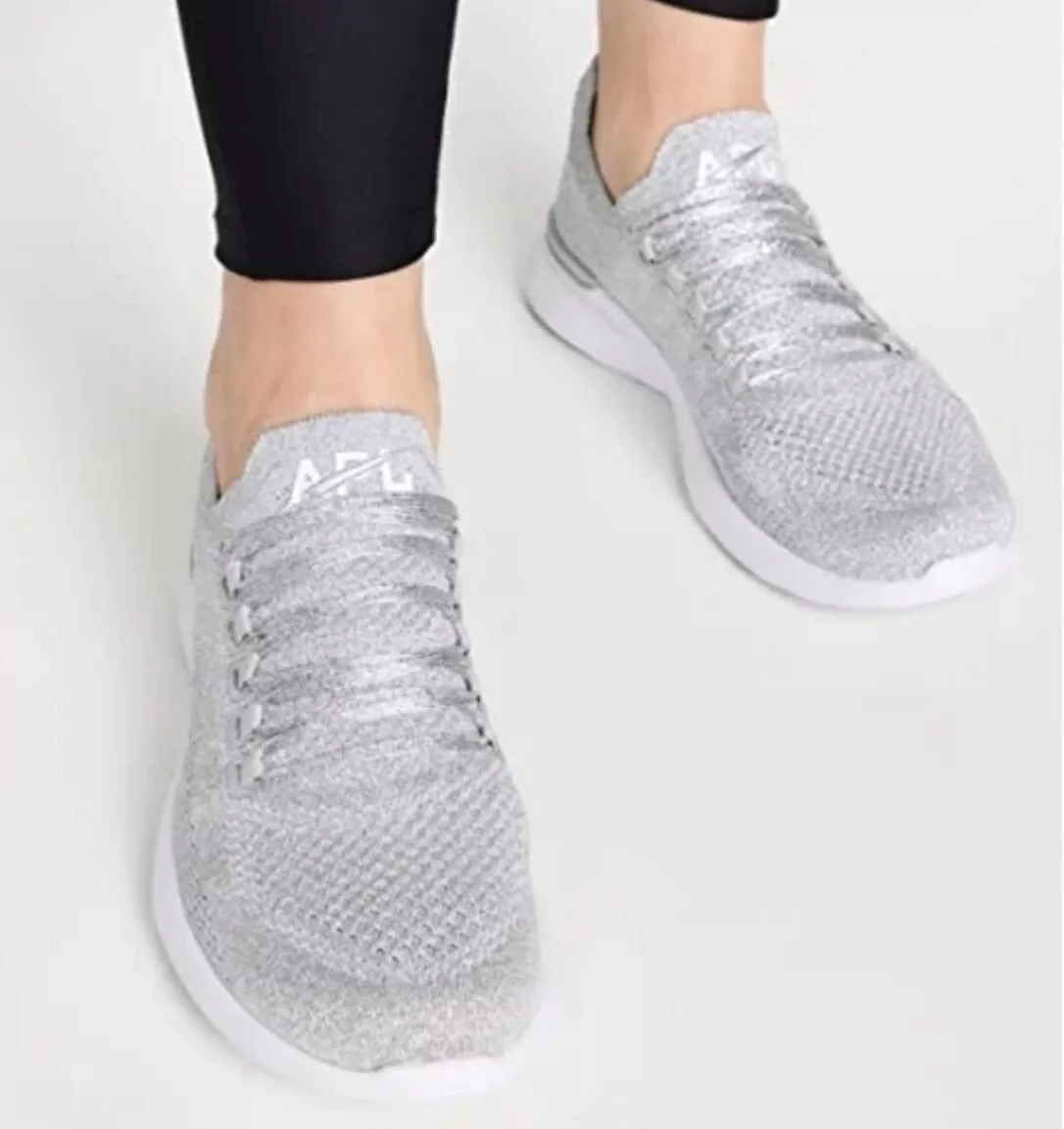 APL ATHLETIC PROPULSION LABS TECHLOOM TRACER METALLIC SILVER WHITE SIZE 10