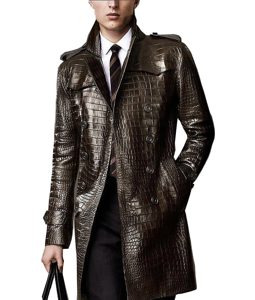 Crocodile skin cheap coat
