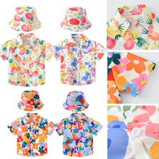 Girls Sets Swimsuit Suits Shirt Outfits With Hat Summer Tees Uniforms Vacation