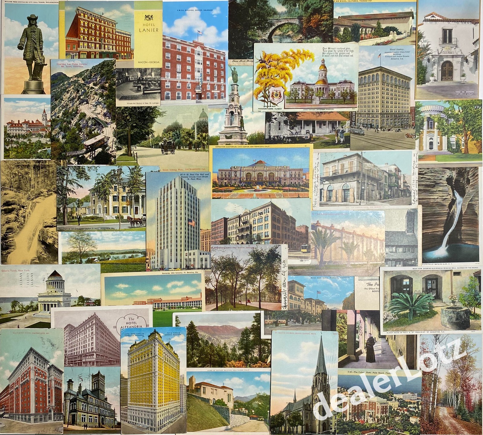 Dealer Lots! 150 Vintage POSTCARDS US STATES, VG or Better Cd. Wholesale Pricing eBay