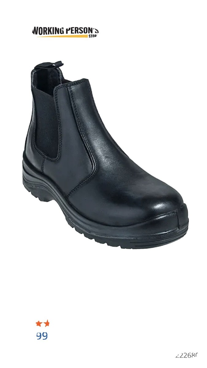 Avenger A7408 Foreman Chelsea Men\'s Black Work Boots Avenger Foreman Chelsea Safety Black Leather Boot Composite  main image 3