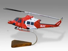 Bell 412 MAC Rescue Version 2 Desk Wood Helicopter New Model Large Scale 1/32