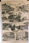 Views in Houston, Texas - Buffalo Bayou - Street Views - 1880 Historical Print — photo 1