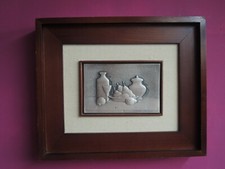 *L68*- QUADRO BASSORILIEVO OTTAVIANI ARGENTO - REGALO CORNICE RISTORANTE NATURA