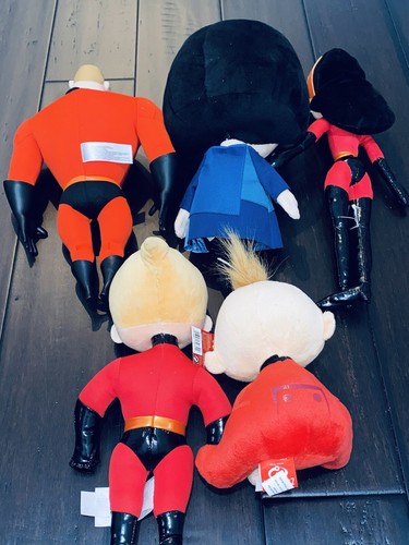 Disney Store Authentic The Incredibles Plush Lot Bob Edna Violent Jack Dash Doll - Picture 6 of 8