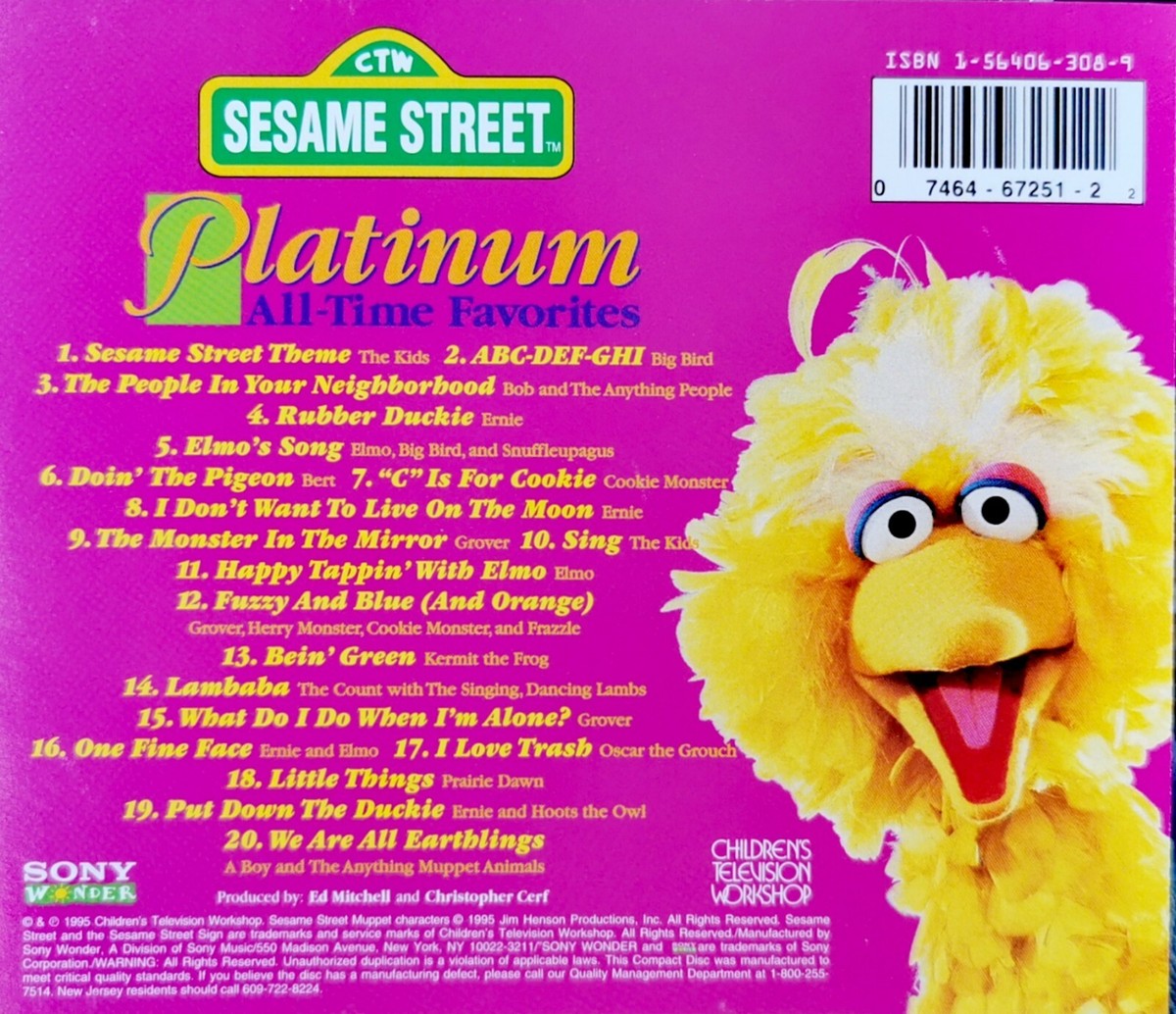 PLATINUM ALL TIME FAVORITES BY SESAME STREET ORIGINAL MINT