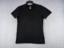 Tommy Hilfiger Shirt Adult Large Black Slim Fit Crew Neck Short Sleeve Cotton