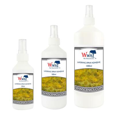 Static Grass Layering Spray Glue for Model Railroad Diorama & Wargame Terrain