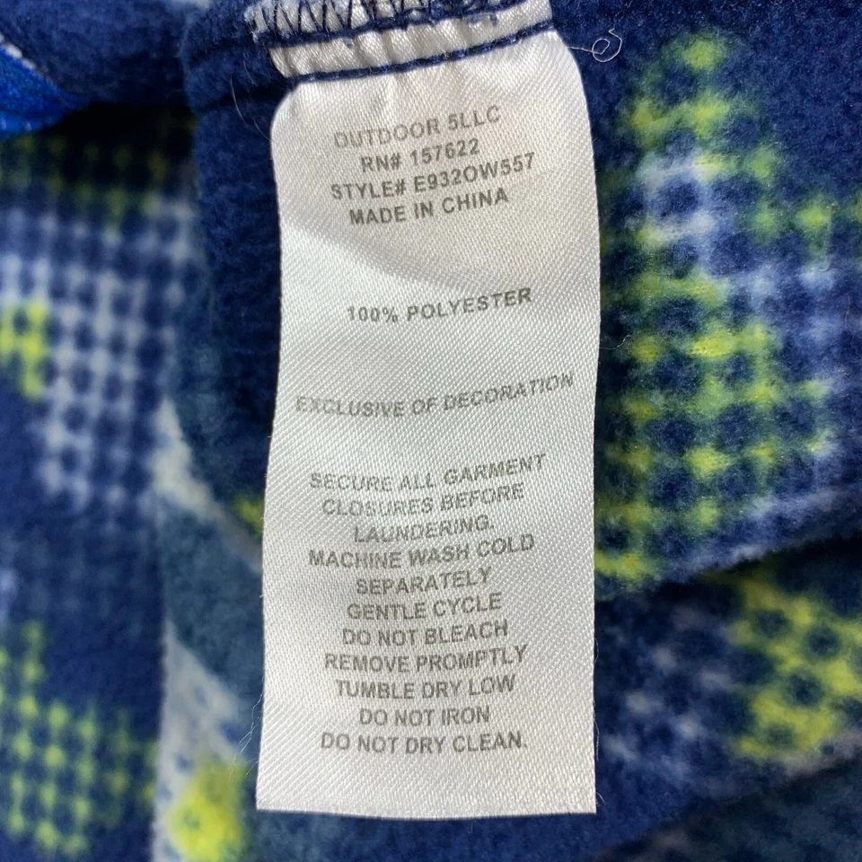 Eddie Bauer Boy Full Zip Up Sweater Size  Large(14-16)Blue White Long Sleeve - Image 4 of 4