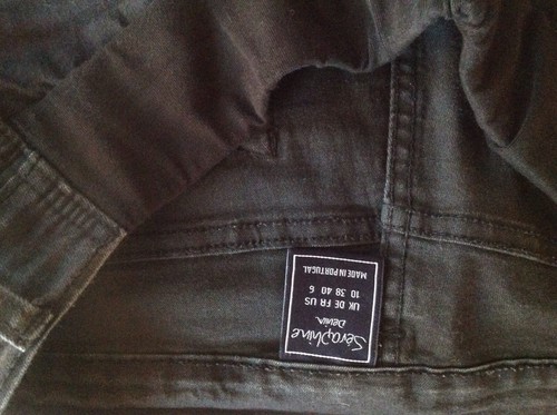 WOMENS MATERNITY SERAPHINE UNDER THE BELLY BLACK DENIM SKINNY JEANS SIZE 6 - 第 2/3 張圖片