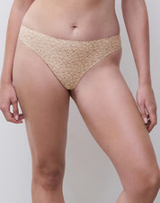 Chantelle ONE SIZE XS-XL 1-Pack SoftStretch Thong Panty 11D9 NWOT Nude Print