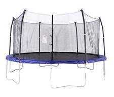 Skywalkers 16  Round Trampoline With Enclosure   Blue