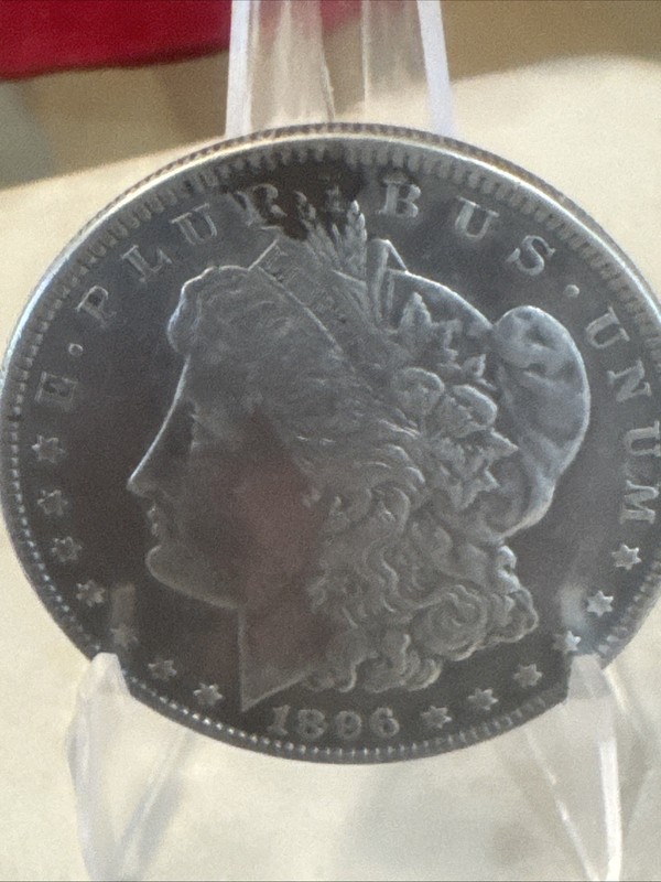 1896 Morgan Silver Dollar With Welded Money Clip  - XF