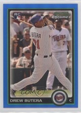 2010 Bowman Chrome Blue Refractor /150 Drew Butera #181 0e2x
