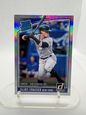 2018 Panini Donruss - Rated Rookies Clint Frazier #33 Career Stat Line /448 (RC)