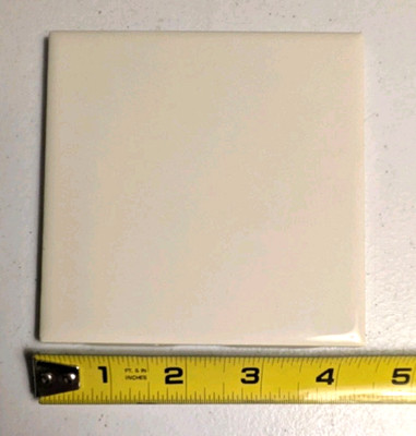 Florida Bone Biscuit BULLNOSE  Glossy 4 3/8 '' X  4 3/8'' Ceramic Tile New