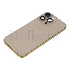 Gold Replacement Frame For iPhone 14 Pro Max Battery Cover White US E-SIM 