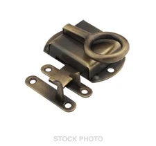 Solid Brass Hoosier Right-Hand Cabinet Latch in Antique-By-Hand(RH/Rejuvenation)