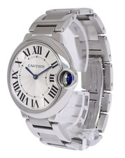 Cartier Ballon Bleu 36mm Steel Silver Dial Ladies Quartz Watch W69011Z43005 3