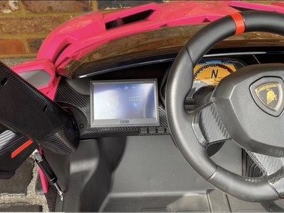 Lizenzierter 2-Sitzer 4WD Lamborghini Veneno Roadster 12V Aufsitzauto mit - Pink