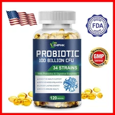 Probiotics with 100 billion CFU efficacy for intestinal digestion health 120pcs