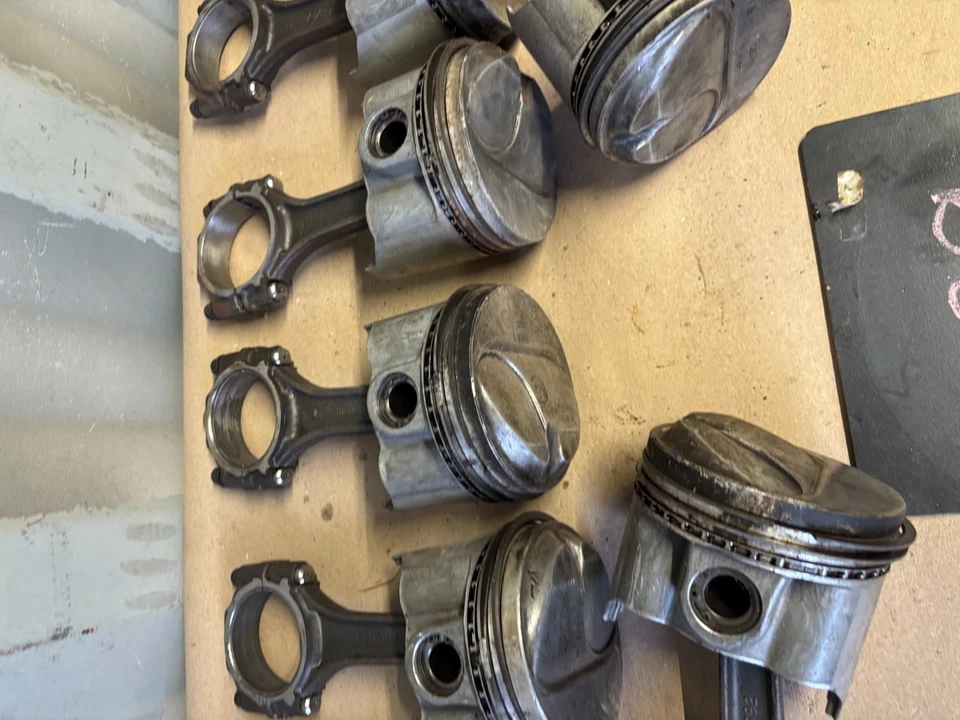 1971 1972 1973 1974 DODGE MOPAR 383 BIG BLOCK ENGINE PISTONS CONNECTING RODS 7PC - Image 3 of 4