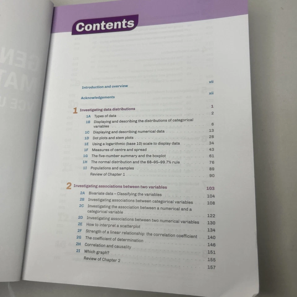 Cambridge General Mathematics  VCE Units 3 & 4 Second Edition *Code Used - Image 4 of 4