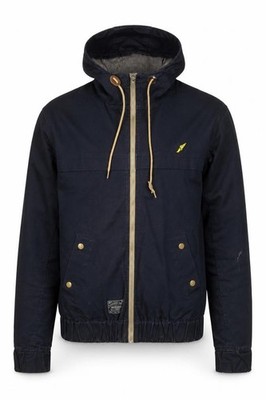 Brookhaven Herren Windbreaker Jacke Gr. L blau kurz Freizeit Kapuze Logo