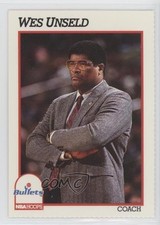1991-92 NBA Hoops Washington Bullets Sheet Singles Wes Unseld HOF 0q3