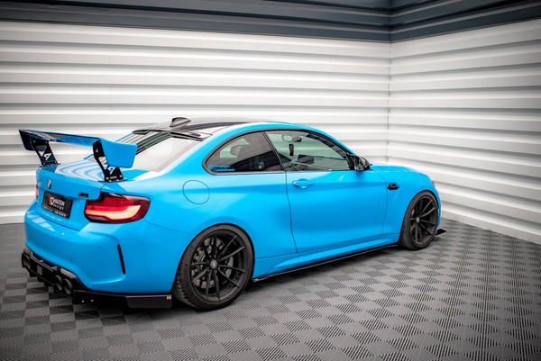 Seitenschweller Ansatz (Paar) Passend FüR Bmw M2 F87 Schwarz Matt-image